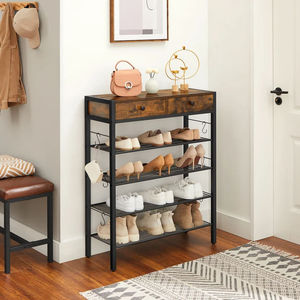 Saldi all'ingrosso da soggiorno a 5 strati porta <span class=keywords><strong>scarpe</strong></span> ingresso in legno portascarpe portaoggetti semplice espositore per <span class=keywords><strong>scarpe</strong></span> - Product Image 4