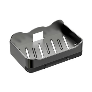 No Drill Wall Mounted Double Layer Soap Dish With Drainer Waterproof For Bathroom ABS Material Modern Simple Style - Product Image 5