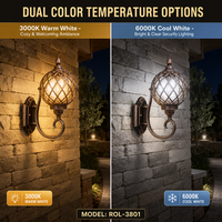 Lampe LED d'extérieur de style européen WECUS, en aluminium, étanche, pour jardin, paysage, rétro, IP65, certifiée AC CE, cour, rue, 2,3 m