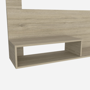 Floating Entertainment Center For <b>Tv</b> Up To 55 In Light <b>Pine</b> With One Superior Shelf And Two Shelves - Product Image 5