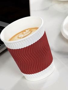 Gobelets à café jetables en carton ondulé arabe, épais et durables, avec couvercles en PP, robustes et isolants thermiquement - Product Image 3