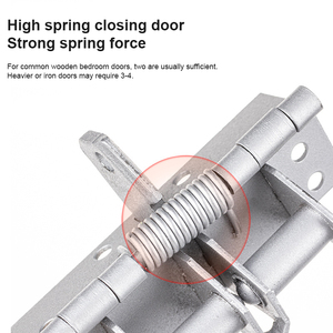 <span class=keywords><strong>Charnière</strong></span> <span class=keywords><strong>invisible</strong></span> silencieuse à ressort robuste à positionnement multi-angles pour <span class=keywords><strong>porte</strong></span> latérale, à fermeture automatique, à ressort de retour, pour usage domestique - Product Image 3