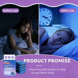 En Çok Satan Ürünler Vitamin Uyku Takviyeleri Tablet Şeker Rahatlama ve Uyku Melatonin Hapları - Product Image 6