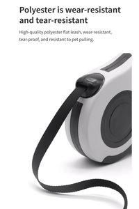 Laisse de <span class=keywords><strong>chien</strong></span> rétractable en alliage et polyester - Durable 3M/5M Réglable Rayée Charmante Laisse de dressage mains libres - Product Image 4