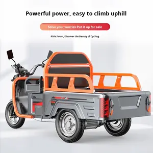 Tricycle Électrique 60V Personnalisé pour le Commerce Extérieur, Triporteur Utilitaire à Plateau pour le Transport et la Livraison, pour Adultes - Product Image 2