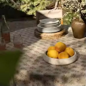 Bol en marbre travertin beige décor à la maison ornement rond religieux <span class=keywords><strong>surface</strong></span> aiguisée assiette de fruits - Product Image 5