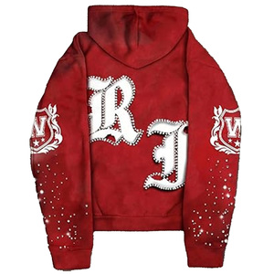 Felpe con Cappuccio Personalizzate da Uomo con Grafica di Stelle e Lettere, Stile Y2K, con Zip e Maniche Lunghe - Product Image 2