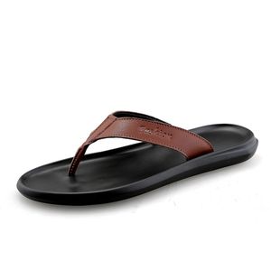 Nuevas Sandalias Ligeras de Cuero Genuino para Hombre, Transpirables, Estilo Flip-Flop, para Playa, Casual, de Cuero Vacuno - Product Image 1