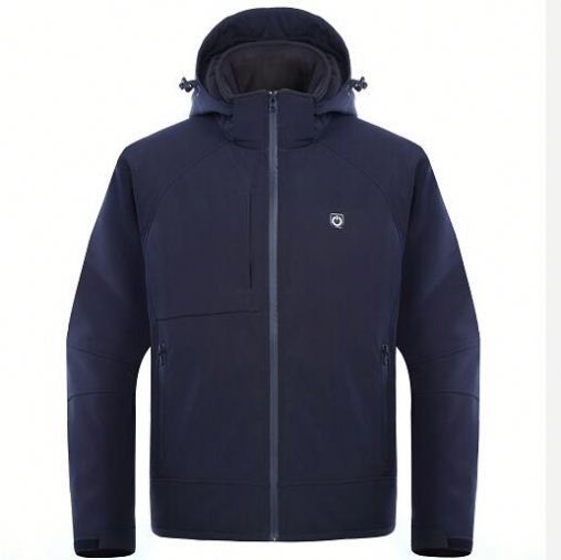 Gros Hiver en fiber de carbone softshell imperméable à l'eau chauffée veste à capuche