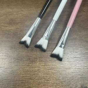 Brosse nettoyante pour les yeux sensibles, <span class=keywords><strong>prix</strong></span> de gros, noire, en microfibre, mousse nettoyante pour les cils, brosses pour le lavage des cils - Product Image 5