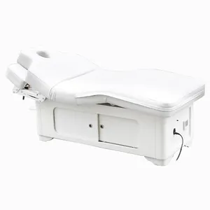 متعددة الوظائف الحديثة نمط الأبيض اللون كرسي العناية بالجمال تدليك الكهربائية الوجه سبا كرسي العناية بالجمال
