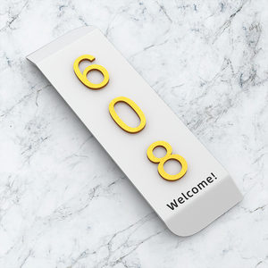 Plaque de numéro de porte en acrylique, plaque de numéro de <span class=keywords><strong>maison</strong></span> autocollante pour hôtel, <span class=keywords><strong>maison</strong></span>, bureau, plaque de bienvenue personnalisée avec un design moderne - Product Image 2