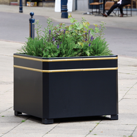 Moderne Minimalistische Edelstahl-Blumenboxen - Elegant und Langlebig, Geeignet für Heim- oder Bürodekoration