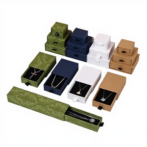 Custom Logo Luxury Sliding Drawer Jewelry Packaging Paperboard <b>Gift</b> <b>Boxes</b> for Ring <b>Earring</b> Bracelet Necklace Pendant Watch - Product Image 2
