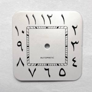 New square 27mm black mechanical watch strap with NH35 movement, water-resistant, made of <b>plastic</b> material, with <b>modified</b> dial a - Product Image 4