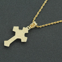 Colliers pendentifs de mode Hip Hop, religieux, catholique, chrétien, imperméables, sans ternissement, pour homme