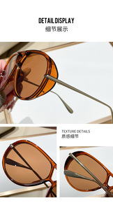 Nueva moda HD <span class=keywords><strong>Ben</strong></span> Ray diseñador gafas UV400 marco grande sapo gafas Retro moda piloto gafas de sol para hombres mujeres - Product Image 6