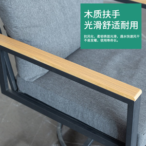<b>Outdoor</b> <b>Sofa</b> And Coffee Table Set L-shaped Metal Frame Nordic Garden Furniture Customized Swivel Chair - Product Image 1