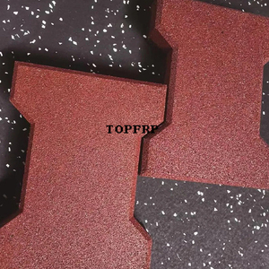 High Quality Anti Slip Walkway <b>Rubber</b> <b>Flooring</b> Dog Bone Shape Interlocking <b>Rubber</b> Paver Tile - Product Image 2