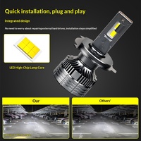Phare LED de voiture transfrontalier X02-H4 3570 Haute Puissance 110W 8000 Lumens Adaptation Universelle OLIVER 24V