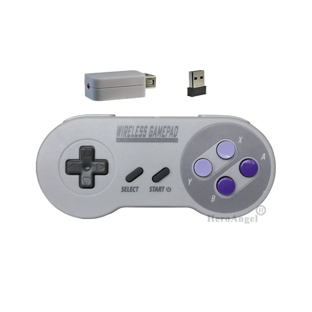 Wireless Gamepads 2.4GHZ Joypad Joystick Controller for SNES Super for Nintendo Classic MINI Console Remote Accessories