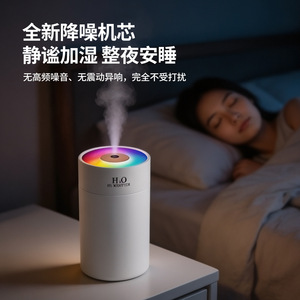 H2O Humidifier White USB Powered 7 Color <b>LED</b> <b>Night</b> <b>Light</b> For Home Desktop Car Use - Product Image 3