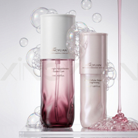 Ensemble d'emballages cosmétiques en plastique de luxe personnalisés et uniques, soins de la peau, vaporisateur hydratant, tonique, sérum, flacons de lotion, pot de crème