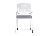 Chaise d'étudiant pour salle de classe intelligente, chaise pliante pour conférence et formation, chaise de visiteur blanche