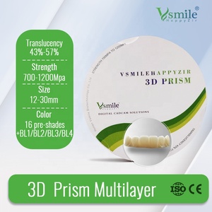 Couronnes dentaires en <span class=keywords><strong>zircone</strong></span> 3D Vsmile pour dents antérieures 12 mm, système ouvert CAD/CAM, certifiées CE, pour usage en laboratoire <span class=keywords><strong>dentaire</strong></span>, garantie 5 ans - Product Image 4