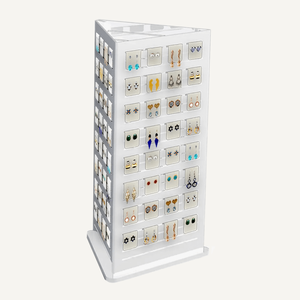 Tùy chỉnh thực hiện 3 mặt xoay đồ trang sức chủ hiển thị Countertop cửa hàng bán lẻ bông tai và đồ trang sức hiển thị - Product Image 4