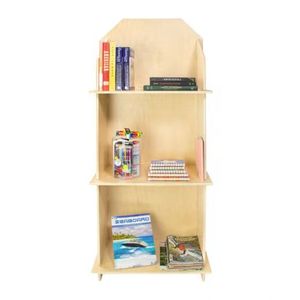 Gỗ vừa tầng thường vụ 3 kệ hiển thị đứng với đầy đủ trở lại và bên - Product Image 6