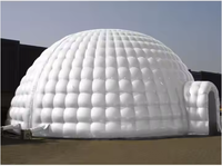 Grande tente gonflable extérieure imperméable personnalisée de dôme d'igloo avec le ventilateur pour la partie et les événements extérieurs