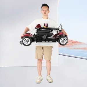 Powerful Brushless Motorized 4 Wheel Mobility Scooter Lightweight Portable Foldable Mobility Scooter For Disabled