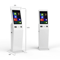Kiosque intérieur sur pied avec écran tactile Windows de 27 pouces, processeur Intel Core I3, terminal de paiement en libre-service, lecteur QR, SDK, lecteur de codes-barres, 1080p