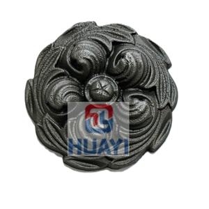 Huayi جميلة المعالجة حراريا الزهر زهرة الصلب نمط 3D خدمات النمذجة للبوابة والدرج الملحقات في ساحة الأسوار - Product Image 3