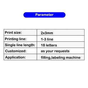 Winskys máy in ruy băng/ngày Máy in mã/in chuyển nhiệt và mã hóa cho rót chai và ghi nhãn máy đóng gói - Product Image 6