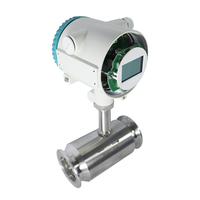 Medidor de Flujo de Líquido Digital Tipo Abrazadera de Acero Inoxidable SS304, con Salida de Señal de 4-20mA, para Vino y Agua Pura