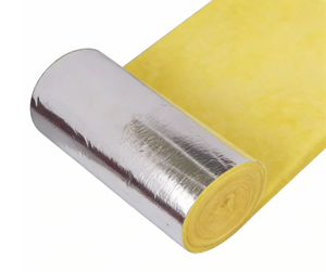 Rouleau de laine de verre de 50 mm d'épaisseur, résistant au feu, isolation en aluminium, isolation thermique en fibre de verre, couverture isolante - Product Image 1
