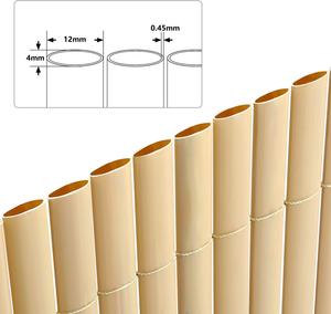 Valla de Jardín de Bambú Artificial de PVC de Doble Cara, Rollo Decorativo para Exteriores, Toldo para Balcón - Product Image 2