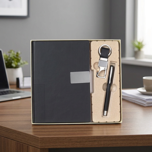 Ensemble Cadeau de Bureau Liviya Promotionnel le Plus Vendu : Porte-cartes, Porte-clés, Stylo Personnalisé Gaufré – Idéal pour Entreprises et Nouvel An - Product Image 1