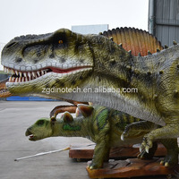 Réplique de T-Rex animatronique artisanale de grande taille pour parc à dinosaures ou grande attraction de dinosaures décorée pour le plaisir des visiteurs