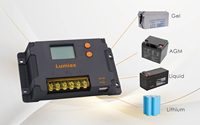 Contrôleur de charge solaire PWM manuel Lumiax série Max-U 10A/20A 12V/24V avec écran LCD et régulateur d'éclairage PCB
