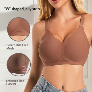 <span class=keywords><strong>Reggiseno</strong></span> OEM da donna senza cuciture in gel, senza <span class=keywords><strong>ferretto</strong></span>, push-up, copertura completa, confortevole, con bordo smerlato, tipo T-shirt - Product Image 1