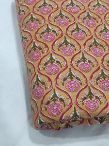 Tela de Voile de Algodón Estampada a Mano con Motivos Florales, Material para Vestidos Indios, por Metro, para Coser, Manualidades y Decoración del Hogar - Product Image 5