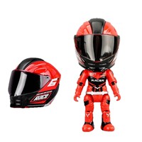 Figurine de motard de simulation en alliage transformable avec casque, modèle de poupée, ornement de bureau, modèle de moto à l'échelle 1:5