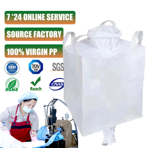 頑丈90*90*110ジャンボバッグFibcローディングポリプロピレン構造サンドバッグ薪バルクバッグスパウト平底食品グレード - Product Image 1