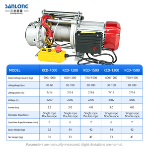 <span class=keywords><strong>Polipasto</strong></span> Eléctrico ROHO de Aleación de Aluminio de Alta Resistencia KCD 1000kg 1500kg 220V 380V Multifuncional con Cable Antitorsión y Control Remoto - Product Image 4