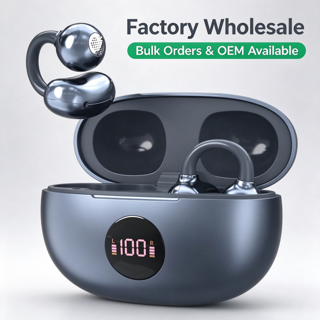 Language Translator Earbuds Digital Display Ear Clip Translating Earphones Long Battery Life Factory Direct Custom Printing Buds