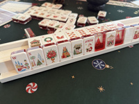 Set Mahjong Amerika Original Premium dengan Ubin Akrilik Berkilau, Alas, Tas, Rak, Kotak Hadiah, OEM, Label Pribadi