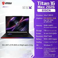 Ordinateur portable de jeu MSI Raider 16 MAX Ultra9 285HX RTX50 Series 2026 avec taux de rafraîchissement élevé de 240 Hz, dernier modèle MSI Titan 16 MAX